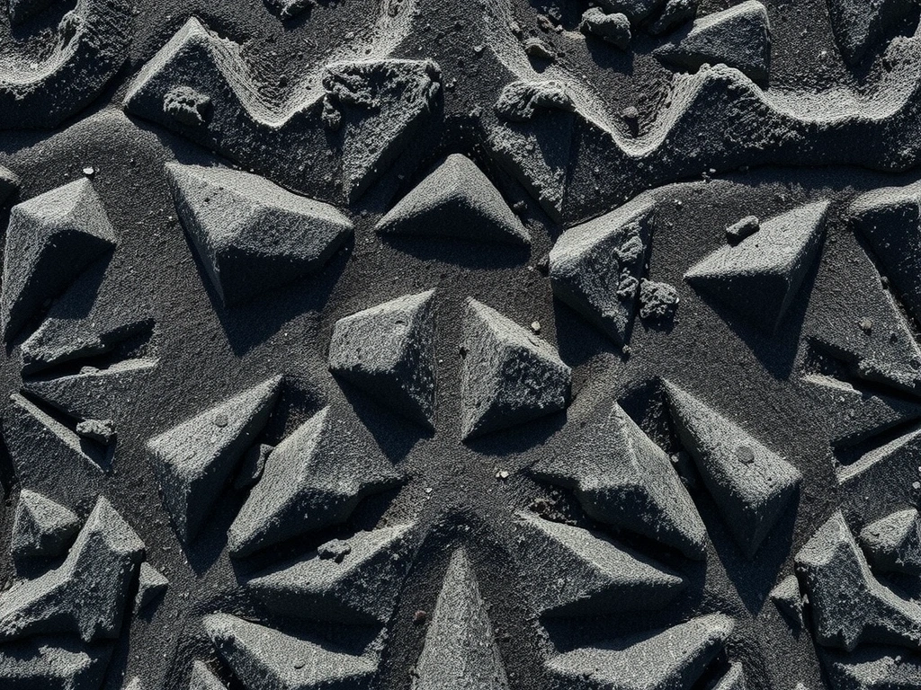 Textured black sand